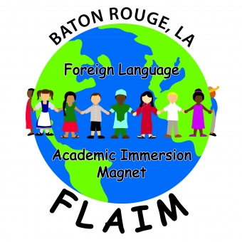 Baton Rouge Foreign Language Academic Immersion Magnet School (FLAIM) Logo